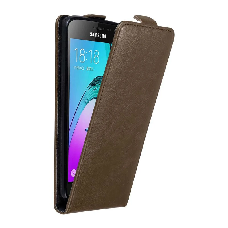 Cadorabo Hülle kompatibel mit Samsung Galaxy J3 2016 Schutzhülle im Flip Design mit Magnetverschluss