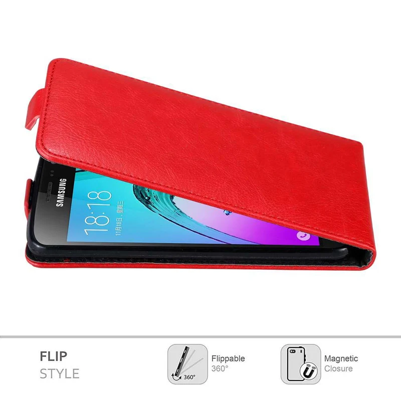 Cadorabo Hülle kompatibel mit Samsung Galaxy J3 2016 Schutzhülle im Flip Design mit Magnetverschluss