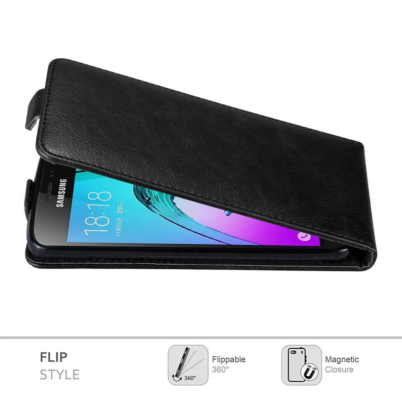 Cadorabo Hülle kompatibel mit Samsung Galaxy J3 2016 Schutzhülle im Flip Design mit Magnetverschluss