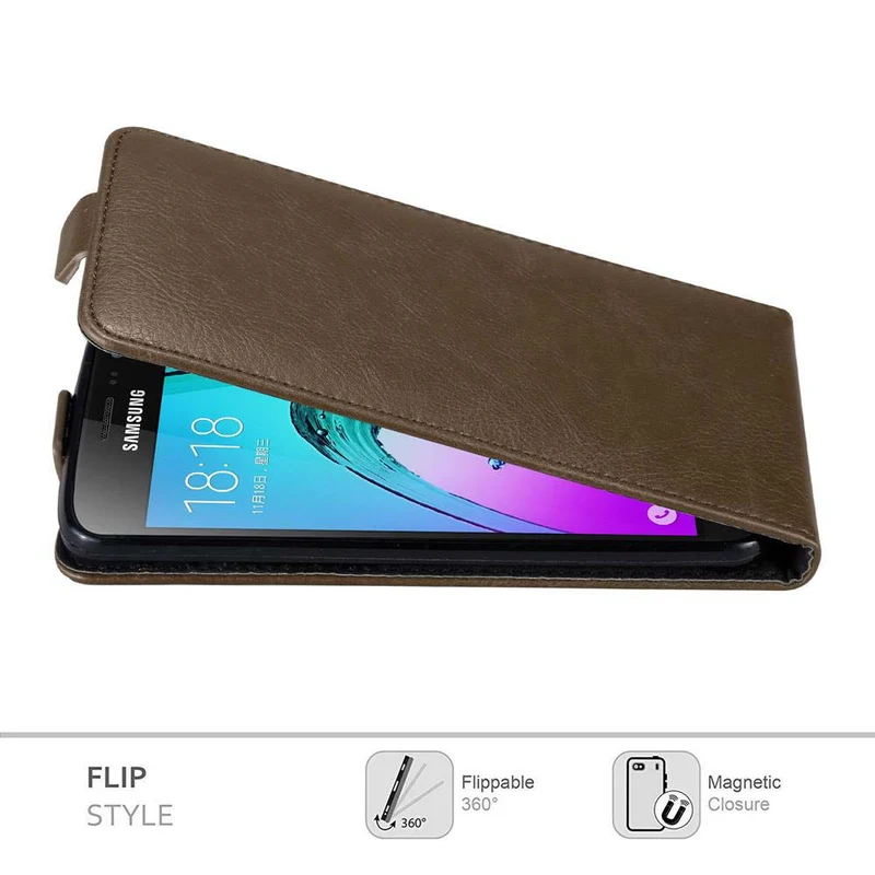 Cadorabo Hülle kompatibel mit Samsung Galaxy J3 2016 Schutzhülle im Flip Design mit Magnetverschluss