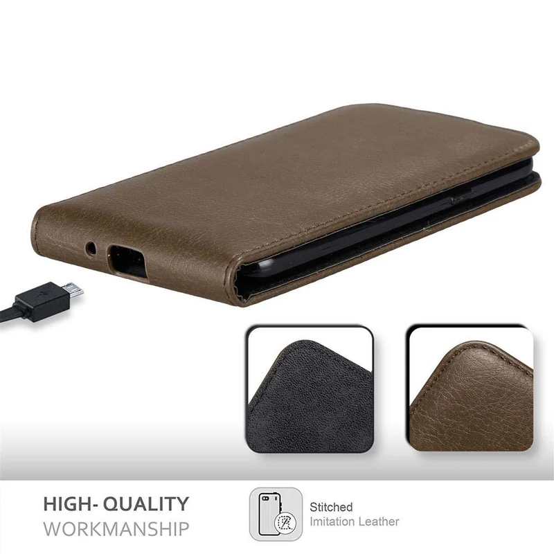Cadorabo Hülle kompatibel mit Samsung Galaxy J3 2016 Schutzhülle im Flip Design mit Magnetverschluss