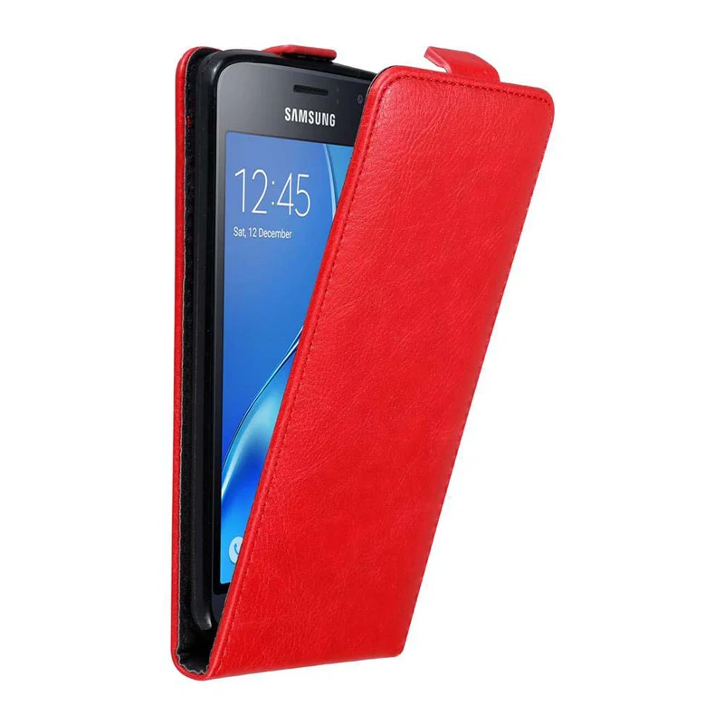 Cadorabo Hülle kompatibel mit Samsung Galaxy J1 2016 Schutzhülle im Flip Design mit Magnetverschluss