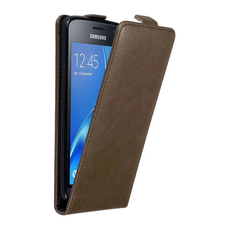 Cadorabo Hülle kompatibel mit Samsung Galaxy J1 2016 Schutzhülle im Flip Design mit Magnetverschluss