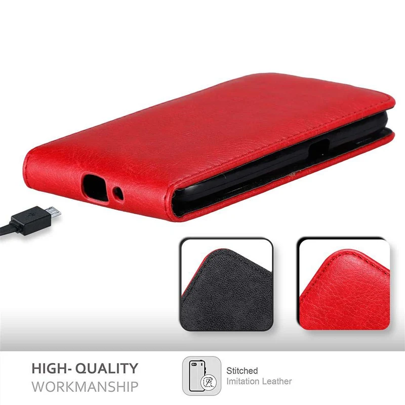 Cadorabo Hülle kompatibel mit Samsung Galaxy J1 2016 Schutzhülle im Flip Design mit Magnetverschluss