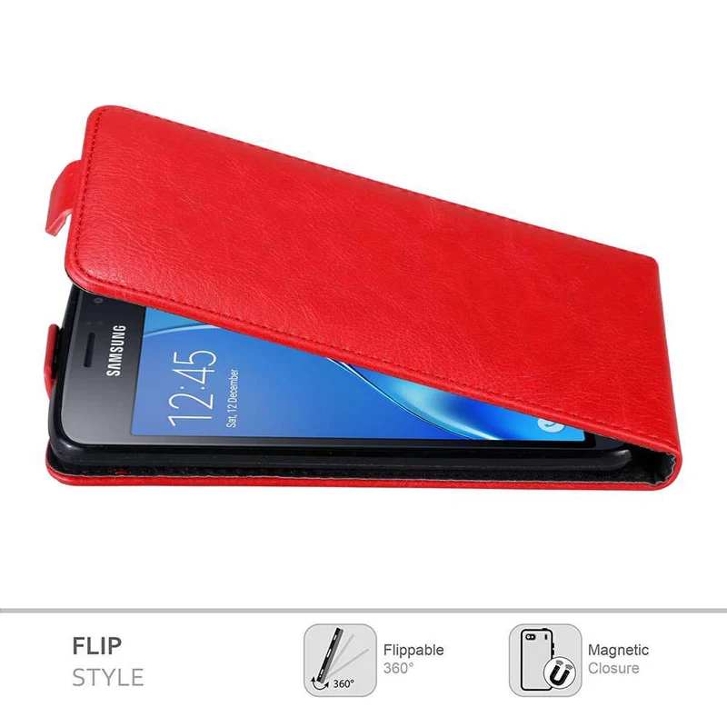 Cadorabo Hülle kompatibel mit Samsung Galaxy J1 2016 Schutzhülle im Flip Design mit Magnetverschluss