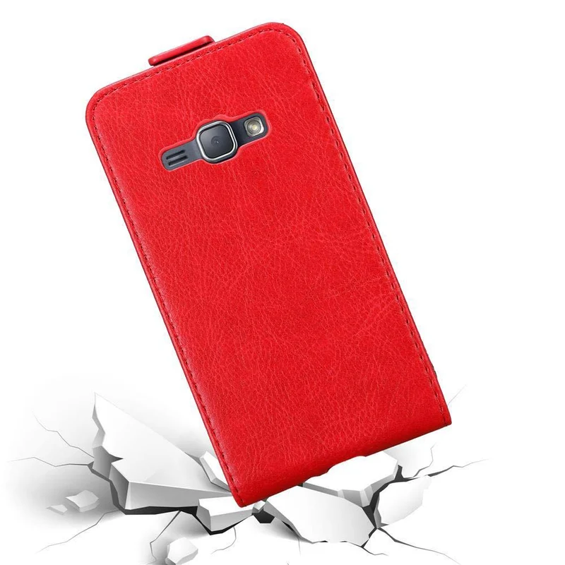 Cadorabo Hülle kompatibel mit Samsung Galaxy J1 2016 Schutzhülle im Flip Design mit Magnetverschluss