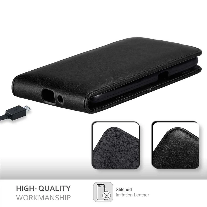 Cadorabo Hülle kompatibel mit Samsung Galaxy J1 2016 Schutzhülle im Flip Design mit Magnetverschluss