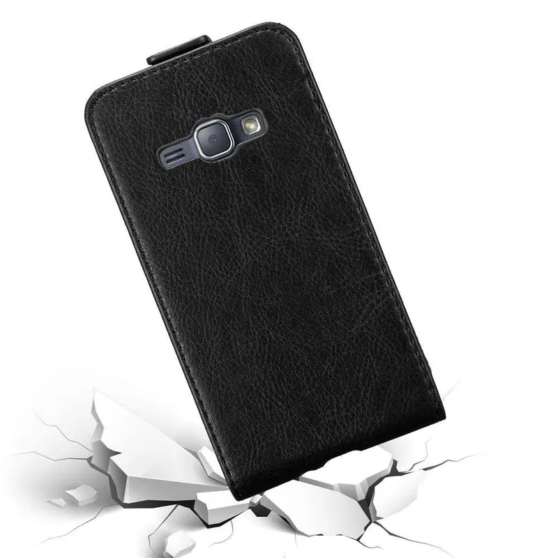 Cadorabo Hülle kompatibel mit Samsung Galaxy J1 2016 Schutzhülle im Flip Design mit Magnetverschluss