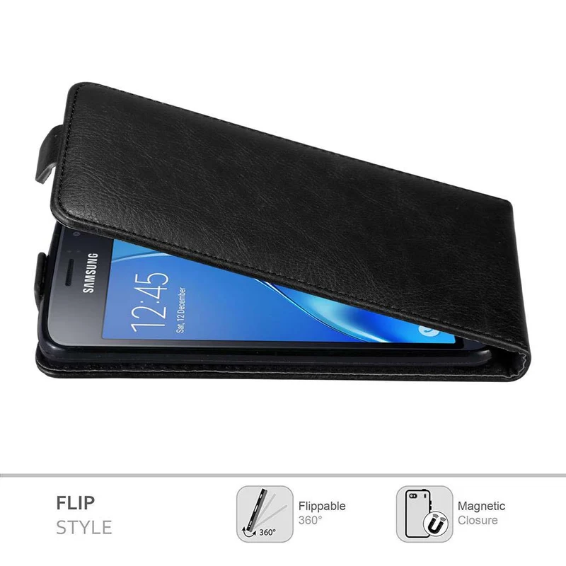 Cadorabo Hülle kompatibel mit Samsung Galaxy J1 2016 Schutzhülle im Flip Design mit Magnetverschluss
