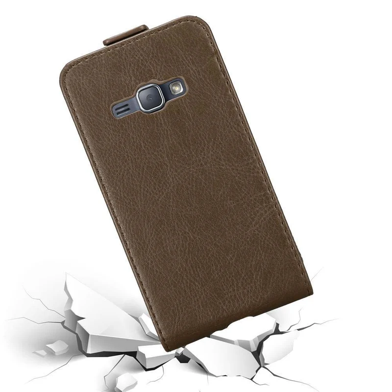 Cadorabo Hülle kompatibel mit Samsung Galaxy J1 2016 Schutzhülle im Flip Design mit Magnetverschluss