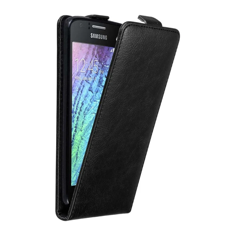 Cadorabo Hülle kompatibel mit Samsung Galaxy J1 2015 Schutzhülle im Flip Design mit Magnetverschluss