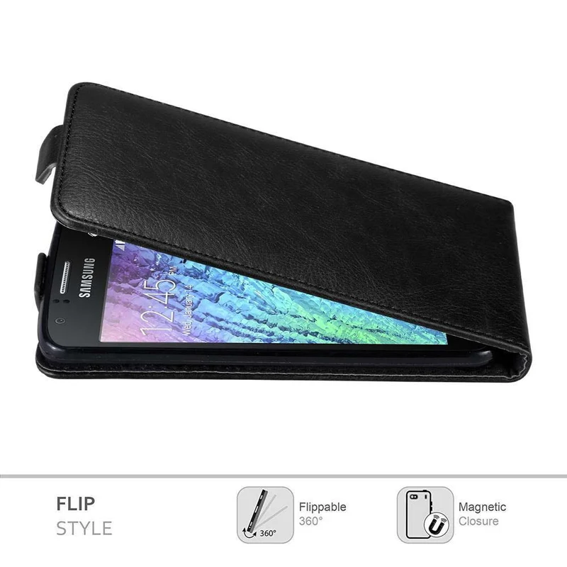 Cadorabo Hülle kompatibel mit Samsung Galaxy J1 2015 Schutzhülle im Flip Design mit Magnetverschluss