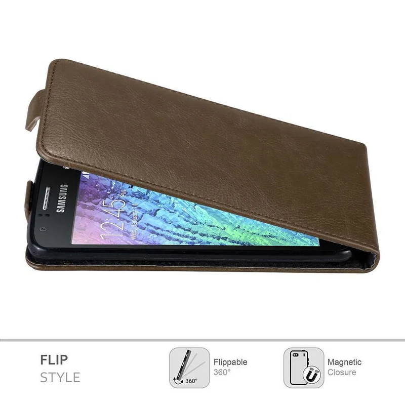 Cadorabo Hülle kompatibel mit Samsung Galaxy J1 2015 Schutzhülle im Flip Design mit Magnetverschluss