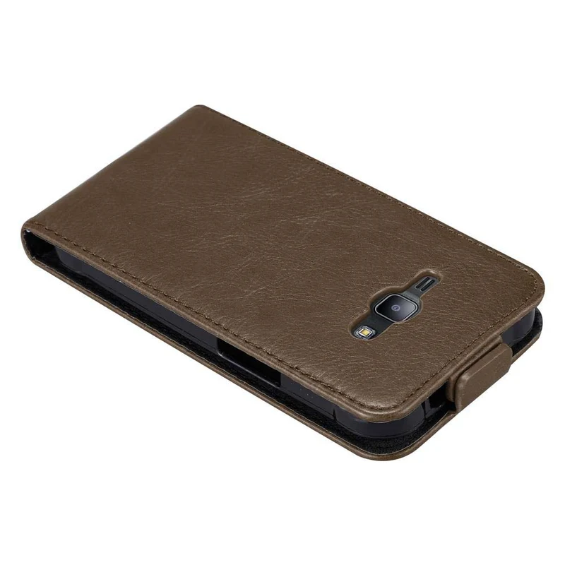 Cadorabo Hülle kompatibel mit Samsung Galaxy J1 2015 Schutzhülle im Flip Design mit Magnetverschluss