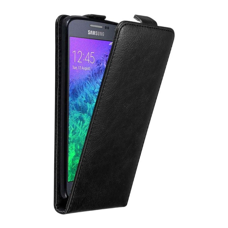 Cadorabo Hülle kompatibel mit Samsung Galaxy ALPHA Schutzhülle im Flip Design mit Magnetverschluss