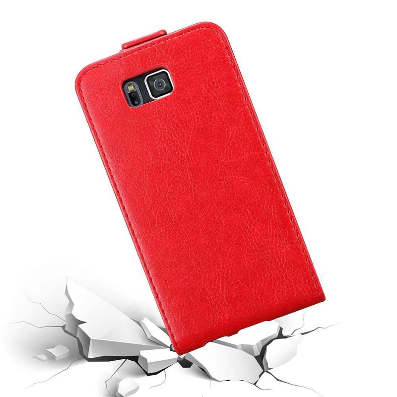 Cadorabo Hülle kompatibel mit Samsung Galaxy ALPHA Schutzhülle im Flip Design mit Magnetverschluss
