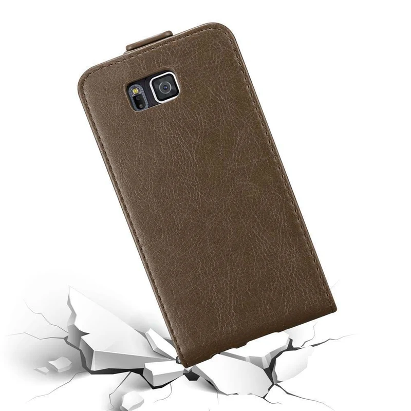 Cadorabo Hülle kompatibel mit Samsung Galaxy ALPHA Schutzhülle im Flip Design mit Magnetverschluss