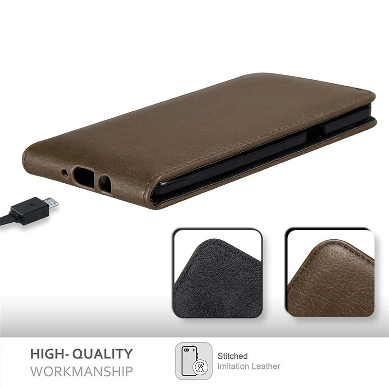 Cadorabo Hülle kompatibel mit Samsung Galaxy A7 2015 Schutzhülle im Flip Design mit Magnetverschluss