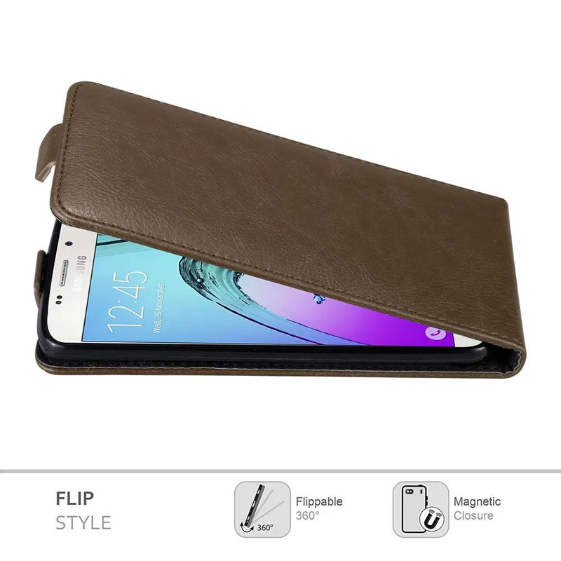 Cadorabo Hülle kompatibel mit Samsung Galaxy A5 2016 Schutzhülle im Flip Design mit Magnetverschluss