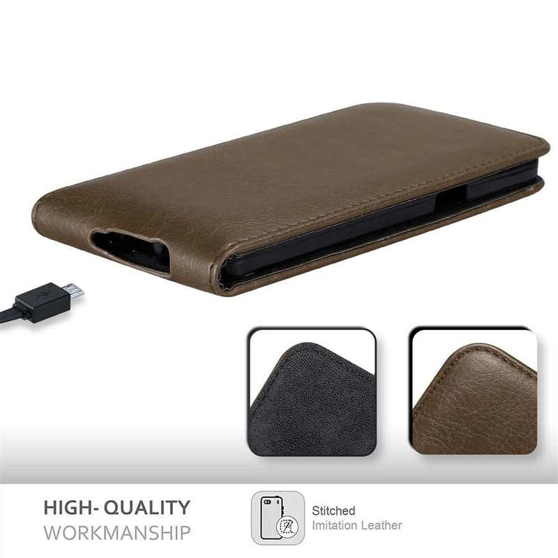 Cadorabo Hülle kompatibel mit Samsung Galaxy A5 2015 Schutzhülle im Flip Design mit Magnetverschluss