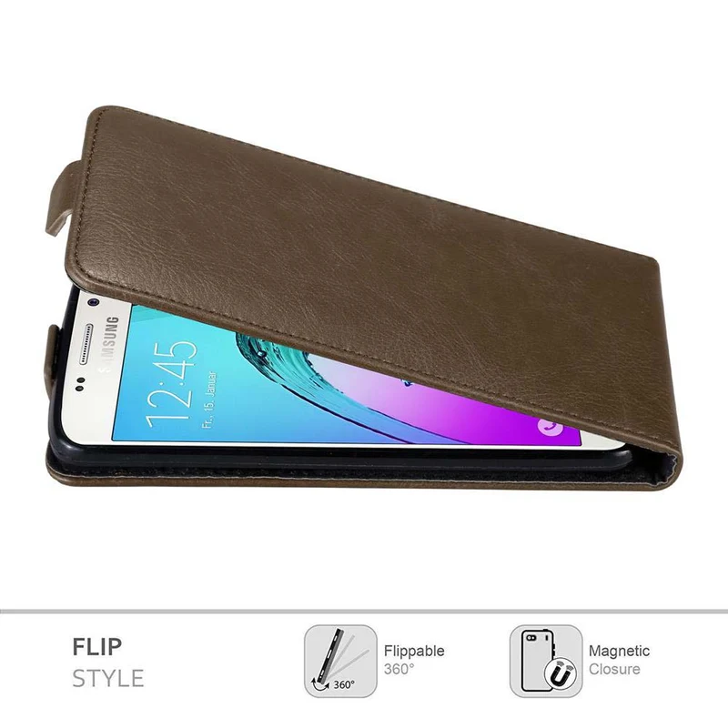Cadorabo Hülle kompatibel mit Samsung Galaxy A3 2016 Schutzhülle im Flip Design mit Magnetverschluss