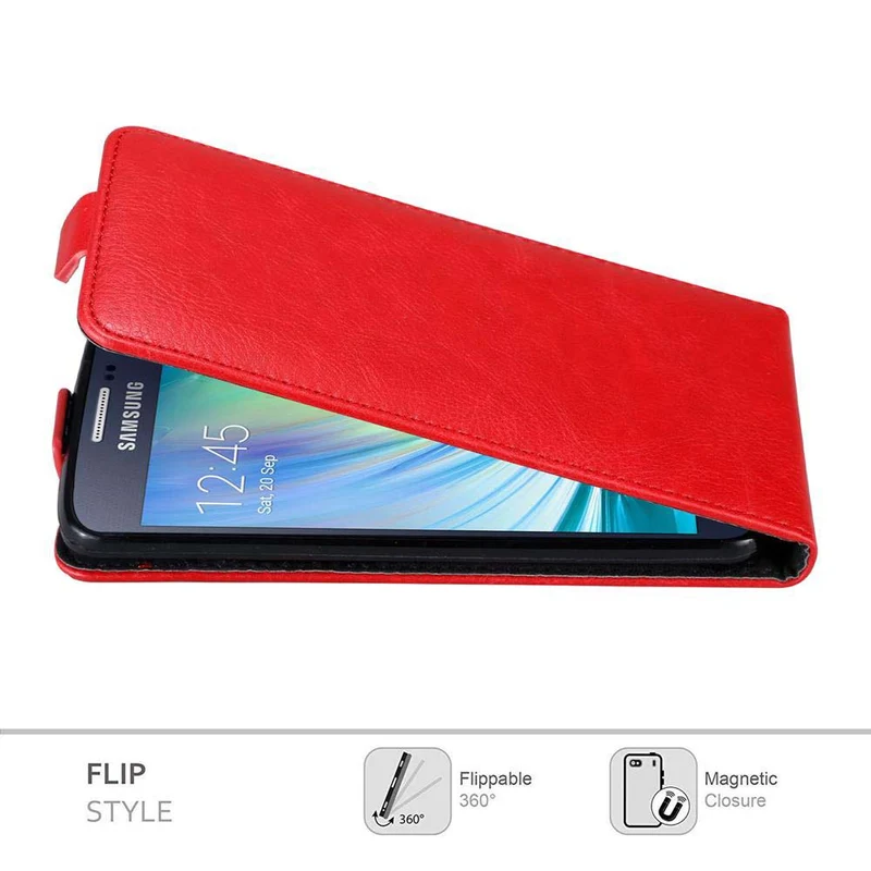 Cadorabo Hülle kompatibel mit Samsung Galaxy A3 2015 Schutzhülle im Flip Design mit Magnetverschluss