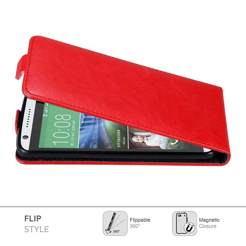 Cadorabo Hülle kompatibel mit HTC Desire 820 Schutzhülle im Flip Design mit Magnetverschluss