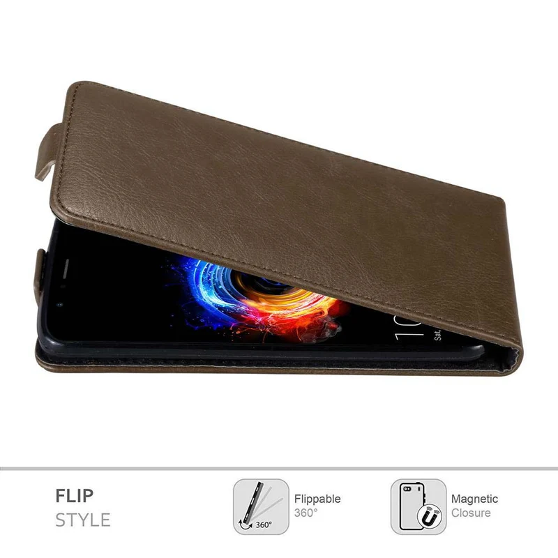 Cadorabo Hülle kompatibel mit Honor 8 PRO Schutzhülle im Flip Design mit Magnetverschluss