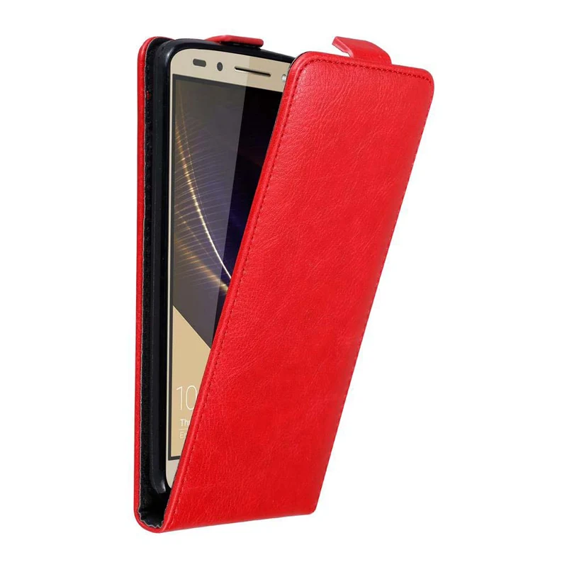 Cadorabo Hülle kompatibel mit Honor 7 Schutzhülle im Flip Design mit Magnetverschluss