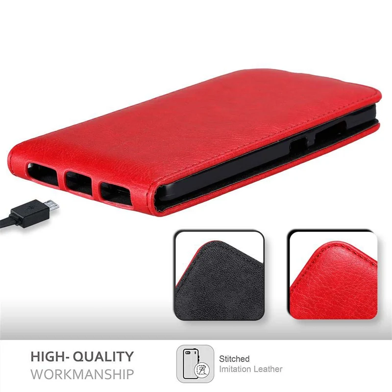 Cadorabo Hülle kompatibel mit Honor 7 Schutzhülle im Flip Design mit Magnetverschluss