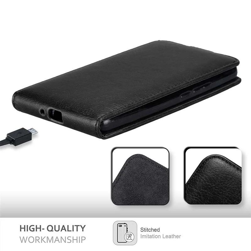 Cadorabo Hülle kompatibel mit Honor 6 PLUS Schutzhülle im Flip Design mit Magnetverschluss
