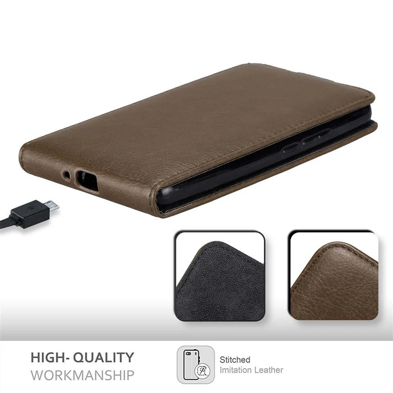 Cadorabo Hülle kompatibel mit Honor 6 PLUS Schutzhülle im Flip Design mit Magnetverschluss