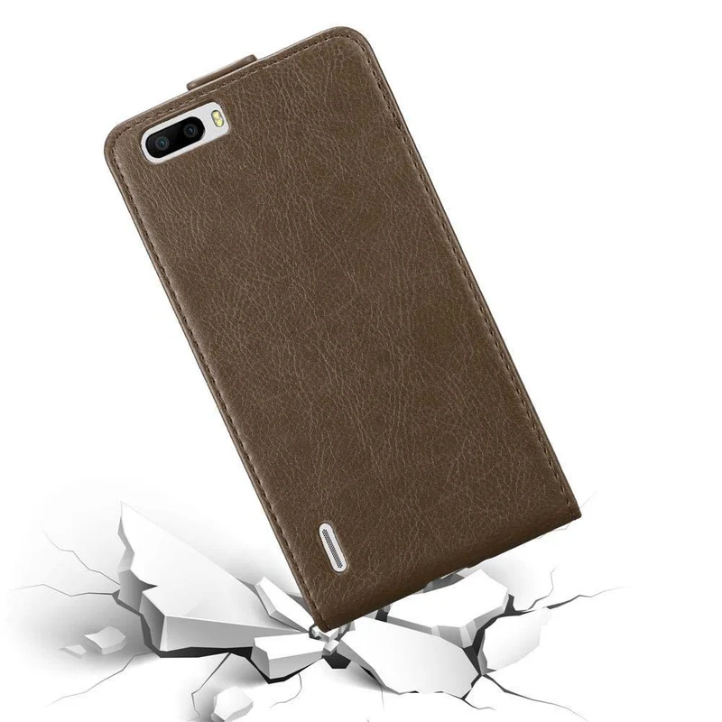 Cadorabo Hülle kompatibel mit Honor 6 PLUS Schutzhülle im Flip Design mit Magnetverschluss