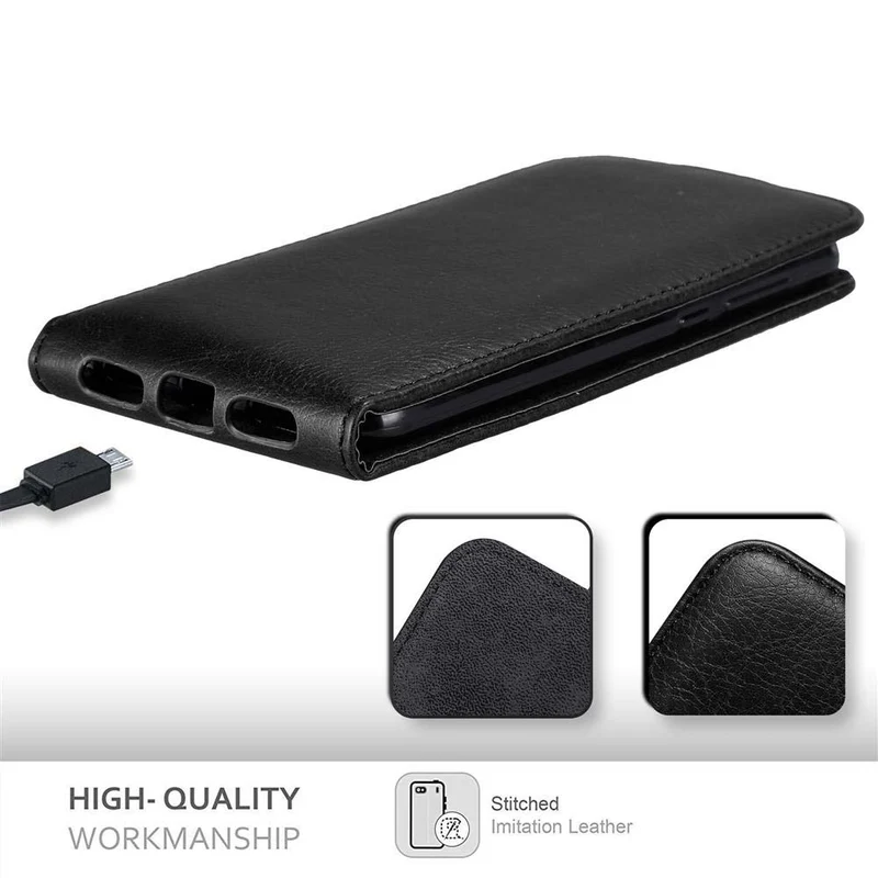 Cadorabo Hülle kompatibel mit Honor 6A Schutzhülle im Flip Design mit Magnetverschluss