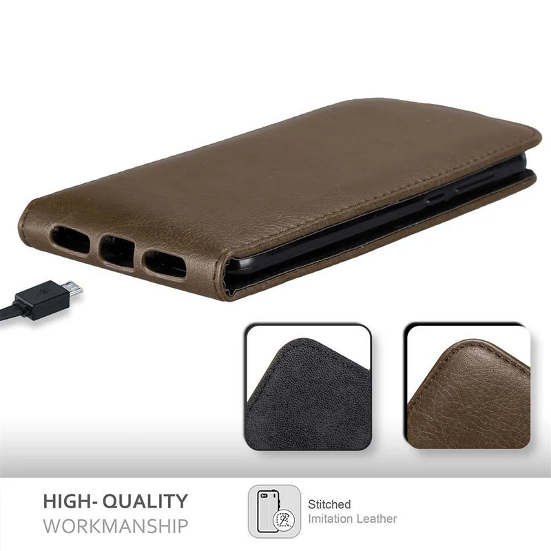 Cadorabo Hülle kompatibel mit Honor 6A Schutzhülle im Flip Design mit Magnetverschluss
