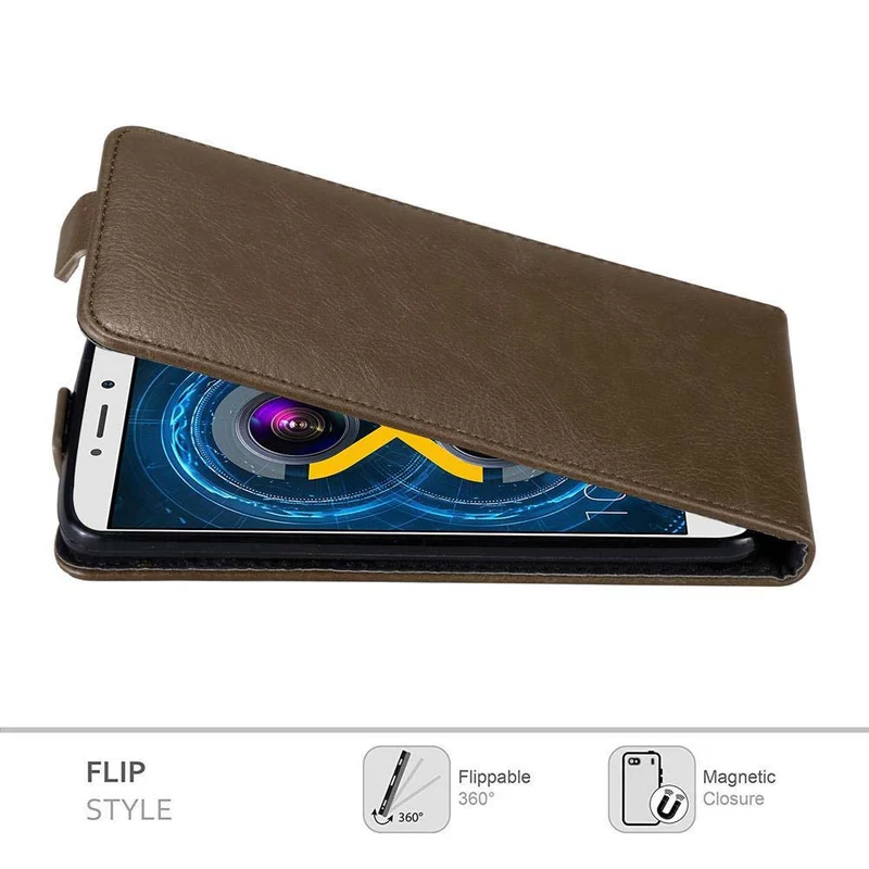Cadorabo Hülle kompatibel mit Huawei MATE 9 LITE / GR5 2017 / Honor 6X Schutzhülle im Flip Design mit Magnetverschluss