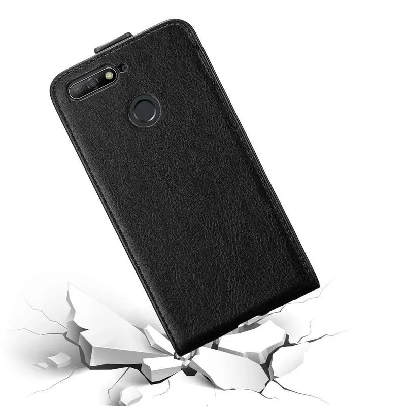 Cadorabo Hülle kompatibel mit Honor 7A / Huawei Y6 PRIME 2018 Schutzhülle im Flip Design mit Magnetverschluss