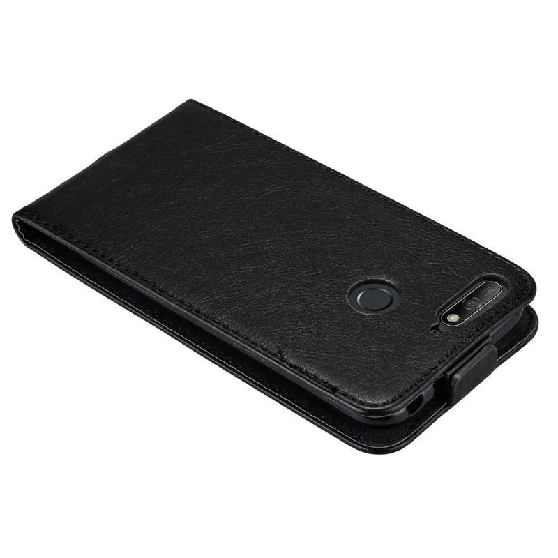 Cadorabo Hülle kompatibel mit Honor 7A / Huawei Y6 PRIME 2018 Schutzhülle im Flip Design mit Magnetverschluss