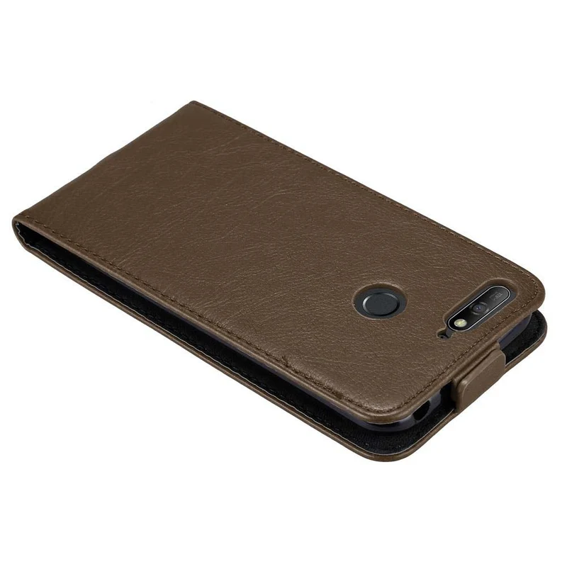 Cadorabo Hülle kompatibel mit Honor 7A / Huawei Y6 PRIME 2018 Schutzhülle im Flip Design mit Magnetverschluss