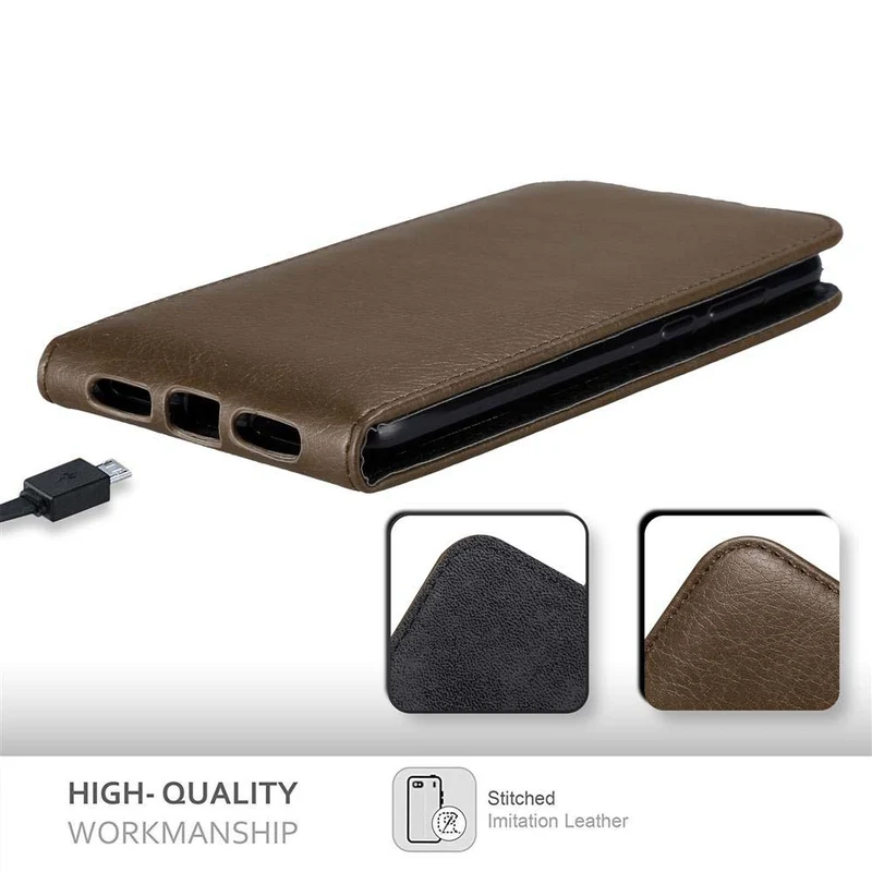 Cadorabo Hülle kompatibel mit Honor 7A / Huawei Y6 PRIME 2018 Schutzhülle im Flip Design mit Magnetverschluss