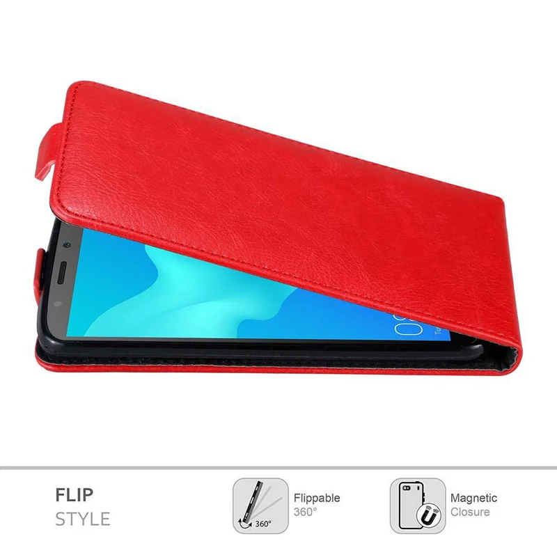 Cadorabo Hülle kompatibel mit Honor 7S / Huawei Y5 2018 Schutzhülle im Flip Design mit Magnetverschluss