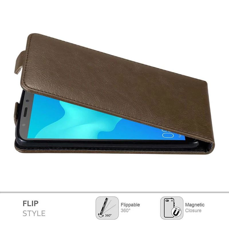 Cadorabo Hülle kompatibel mit Honor 7S / Huawei Y5 2018 Schutzhülle im Flip Design mit Magnetverschluss