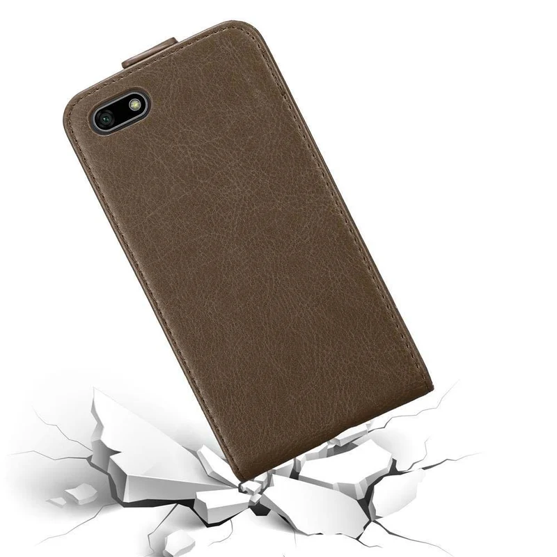 Cadorabo Hülle kompatibel mit Honor 7S / Huawei Y5 2018 Schutzhülle im Flip Design mit Magnetverschluss