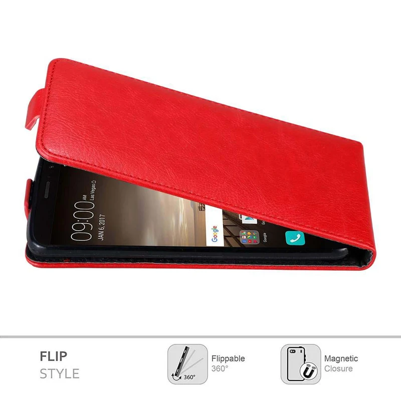 Cadorabo Hülle kompatibel mit Huawei MATE 9 Schutzhülle im Flip Design mit Magnetverschluss