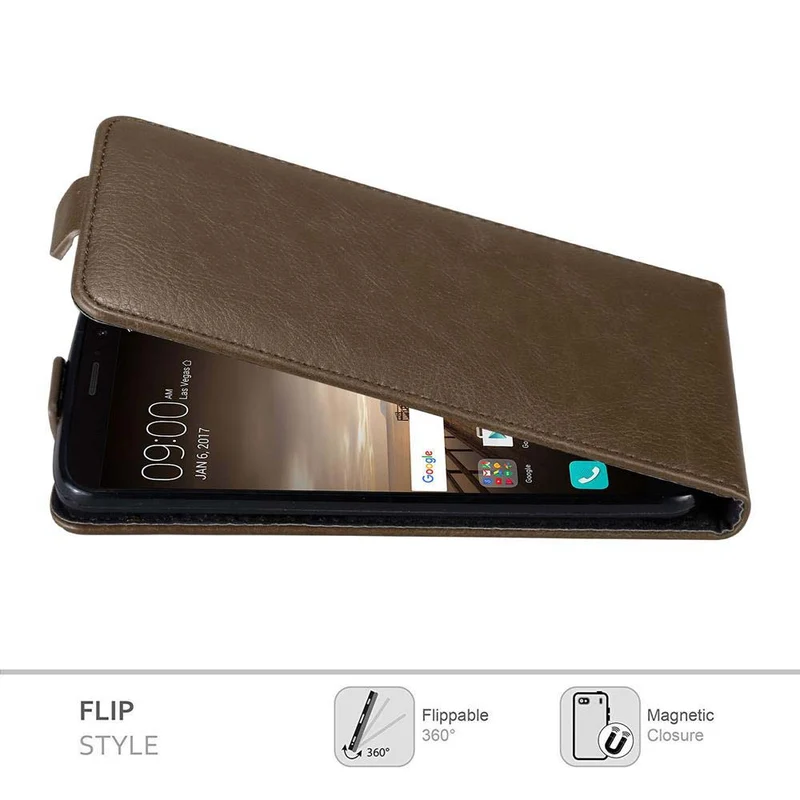 Cadorabo Hülle kompatibel mit Huawei MATE 9 Schutzhülle im Flip Design mit Magnetverschluss