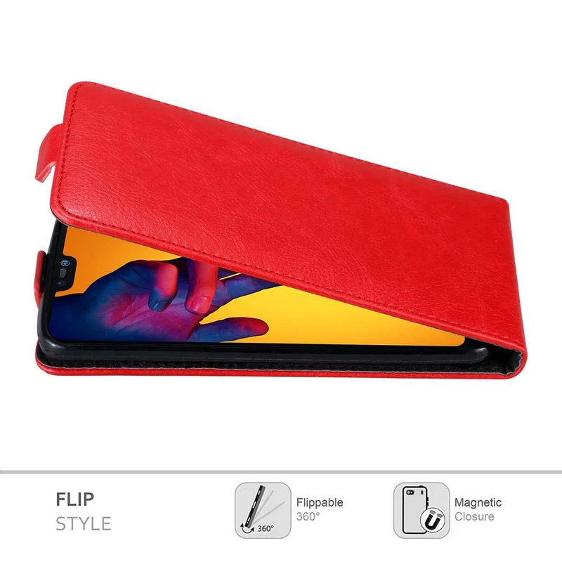 Cadorabo Hülle kompatibel mit Huawei P20 LITE 2018 / NOVA 3E Schutzhülle im Flip Design mit Magnetverschluss