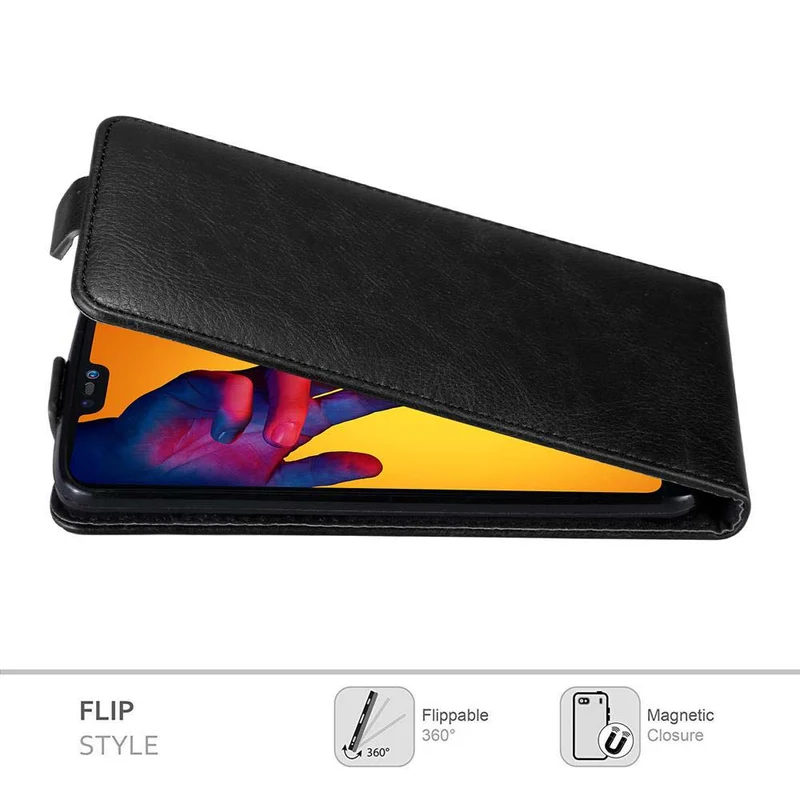 Cadorabo Hülle kompatibel mit Huawei P20 LITE 2018 / NOVA 3E Schutzhülle im Flip Design mit Magnetverschluss