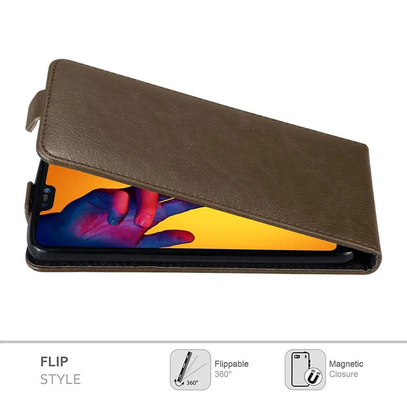Cadorabo Hülle kompatibel mit Huawei P20 LITE 2018 / NOVA 3E Schutzhülle im Flip Design mit Magnetverschluss