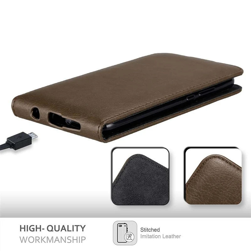 Cadorabo Hülle kompatibel mit Huawei P20 LITE 2018 / NOVA 3E Schutzhülle im Flip Design mit Magnetverschluss