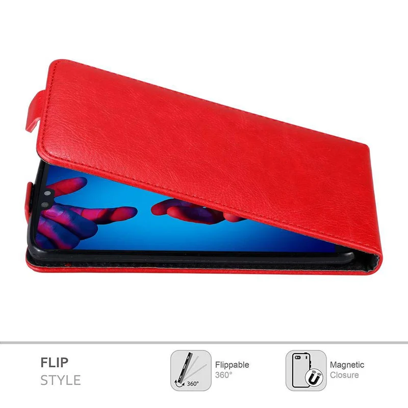Cadorabo Hülle kompatibel mit Huawei P20 Schutzhülle im Flip Design mit Magnetverschluss